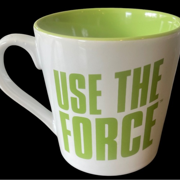 Star Wars YODA Coffee Mug USE THE FORCE 2014 Ceramic 12 oz Lucasfilm Vandor - Picture 2 of 2